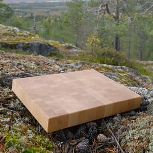 Päätypuinen leikkuulauta koivua 31 x 24 x 3,8cm